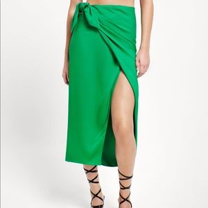 Green Slit Skirt